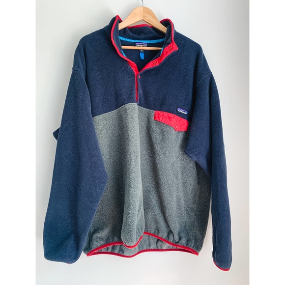 Patagonia Other - PATTAGONIA SYNCHILLA   I  Gray, Color Block Mens Fleece Sweatshirt Size XXL